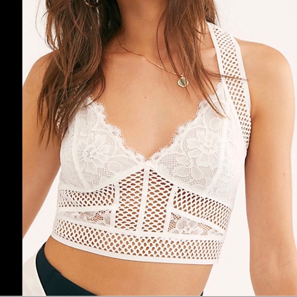 Free People Other - Ivory Lace and Mesh Brami Bra Size S